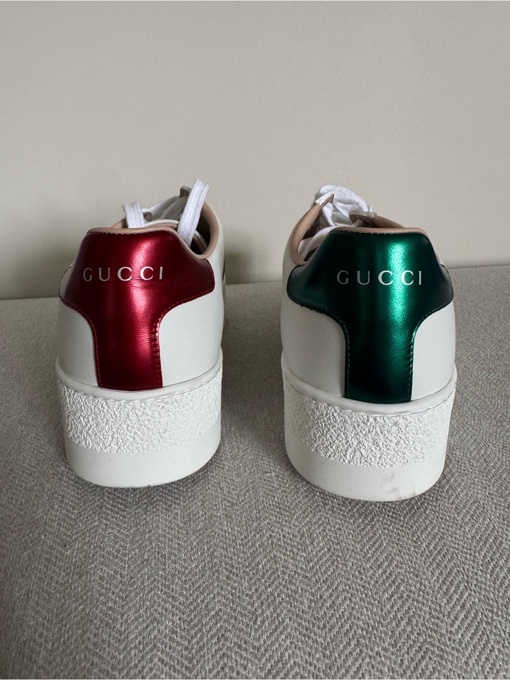 NEW Gucci Ace Platform Sneakers - Picture 5 of 10
